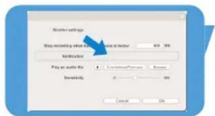 Number settings Stop recording when the name is better OK 100 Normalization Play an audio file C:\Users\Passes\Software Reactivity 0 100 Cancel OK