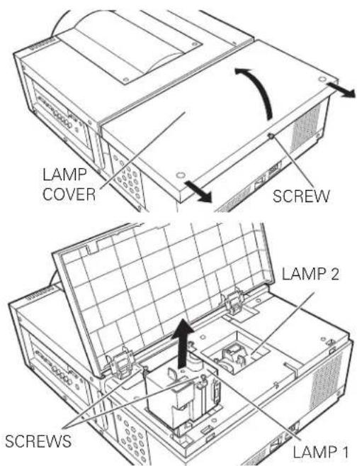 LAMP COVER SCREW LAMP 2 SCREWS LAMP 1