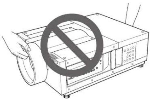 SANYO PLC-XF70 - CAUTION IN CARRYING OR TRANSPORTING THE PROJECTOR - 3