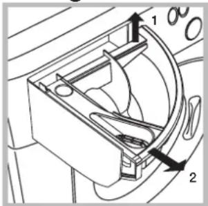 Hotpoint Ariston WDG 8640B EU - Reinigen van het wasmiddelbakje - 1