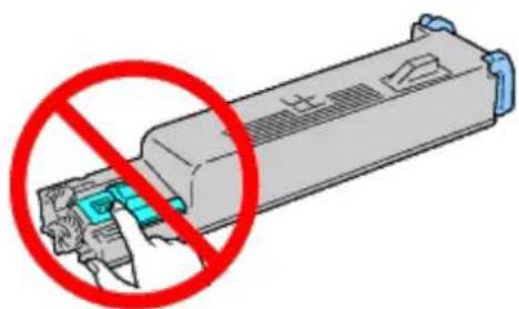 Diagram showing a device with a red prohibition symbol, indicating no use or absence of the device.