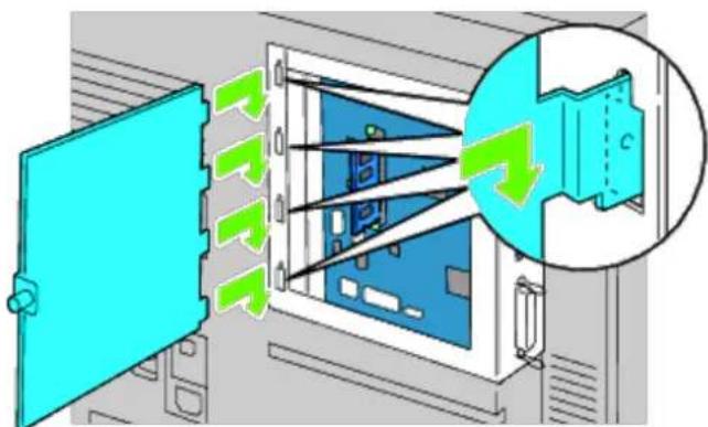 Diagram illustrating a device's internal structure with arrows indicating flow or interaction between components, including a magnified view of the device's internal structure.