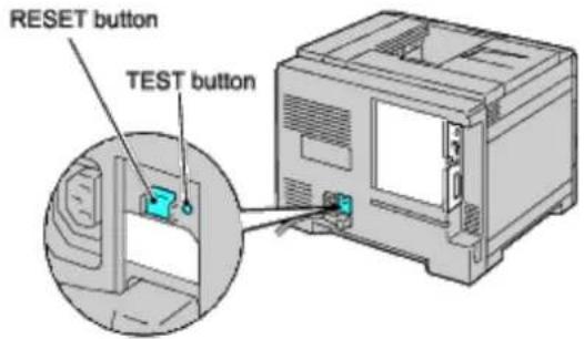 RESET button TEST button