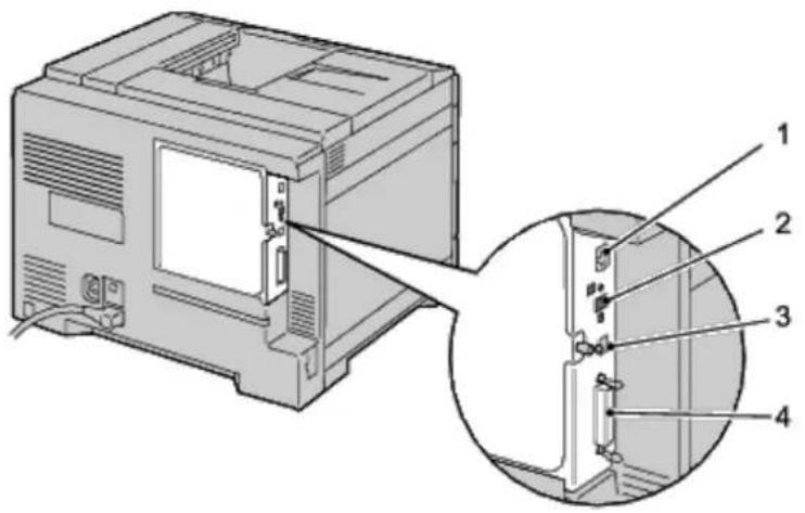 Technical diagram of a computer monitor with labeled parts, showing internal components and a close-up view of the device's internal structure.