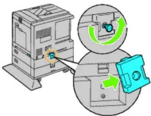 Diagram illustrating a device's internal components with labeled parts and green arrows indicating rotation or adjustment.