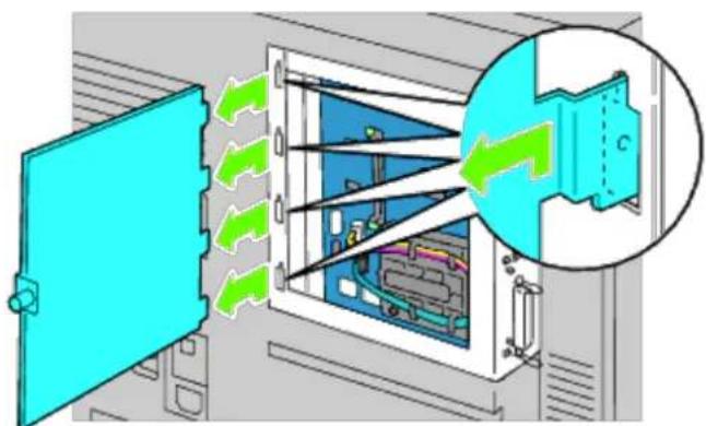 Diagram illustrating airflow or heat transfer in a device with labeled component 'C' and directional arrows indicating flow direction.