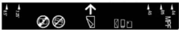 Diagram showing directional and symbolic icons including arrows, radio buttons, and a battery with 'MPF' label