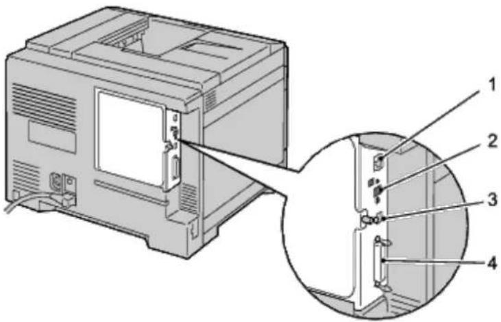 Technical diagram of a computer monitor with labeled parts, showing internal components and a close-up view of the device's internal structure.
