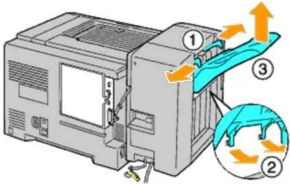 Diagram illustrating a mechanical or electronic device with labeled components and directional arrows indicating flow or movement.