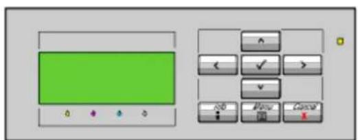 Screenshot of a software interface with a green canvas and control buttons labeled A, B, C, D, E, F, G, H, I, J, K, L, M, N.