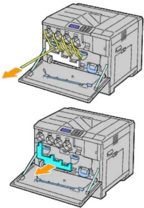 DELL 5130cdn - Removing the Drum Ribbons - 2