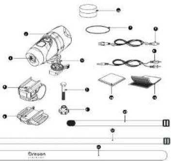 Exploded view diagram of a mechanical assembly with labeled components and parts, including a motor, gears, and battery.