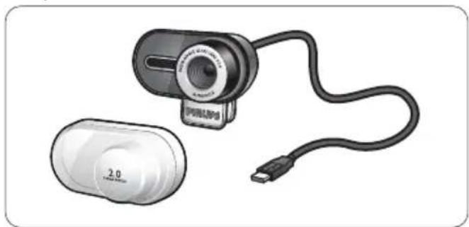 Illustration of a digital camera with a USB cable and a 2.0寸 device (no text or symbols)