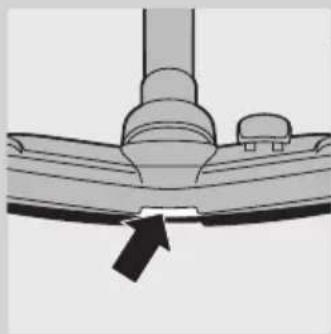 Diagram of a ceiling-mounted fan or turbine component with a black arrow pointing to the base. No text or symbols present.