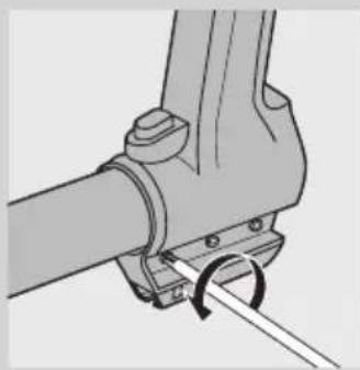 Mechanical assembly diagram showing a pipe joint with a rotating arm (no text or symbols).