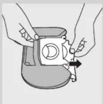 Illustration of hands assembling a mechanical component with a tool.