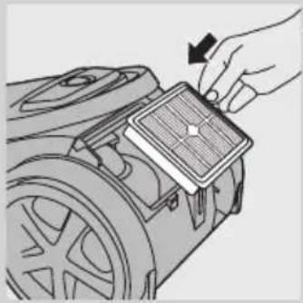 Illustration of a hand inserting a component into a robotic device.