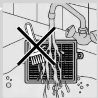 Diagram of a showerhead with a crossed-out shower and pipe, no text or symbols present