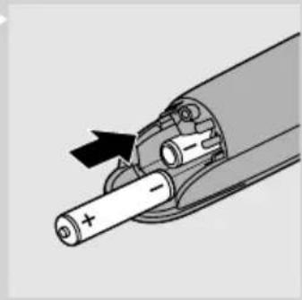 Diagram of a battery connector with an arrow indicating direction (no text or symbols present)