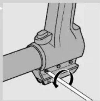 Mechanical assembly diagram showing a pipe fitting with a rotating arm (no text or symbols)