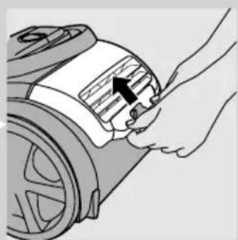 Illustration of hands installing or adjusting a component on a wheeled device (no text or symbols visible)