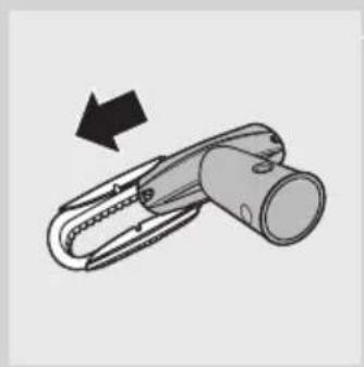 Diagram of a hairpin with a black arrow indicating direction. No text or symbols.