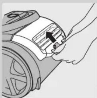 Illustration of a hand inserting a component into a device (no text or symbols visible)