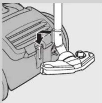 Mechanical assembly diagram showing a valve inserted into a car compartment (no text or symbols visible).