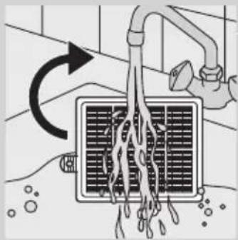 Diagram of a cooling system with airflow and heat transfer arrows (no text or labels)