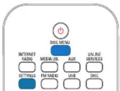 DISC MENU INTERNET RADIO MEDIA LIB. AUX ONLINE SERVICES SETTINGS FM RADIO USB DISC.