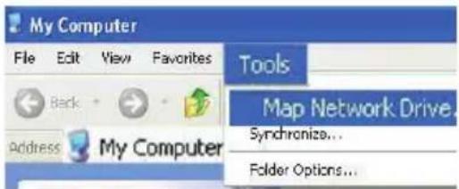 My Computer File Edit View Favorites Back Address My Computer Tools Map Network Drive. Synchronize... Folder Options...