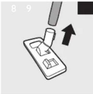 Illustration of a hand holding a pen and a tool, with an arrow indicating upward movement (no text or symbols)
