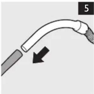Diagram of a curved tool with an arrow indicating direction, no text or symbols present