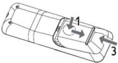 Technical diagram of a battery casing with labeled components and directional arrows indicating flow or movement.
