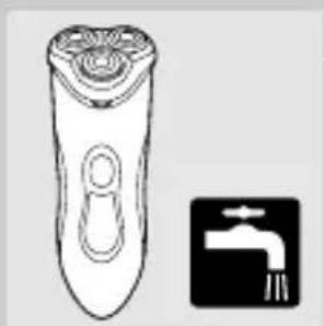Illustration of a hand-operated device with a faucet symbol (no text or labels)