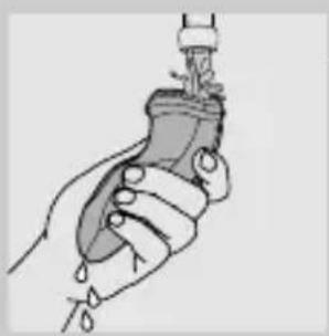 Illustration of a hand holding a small object with a droplet, no text or symbols present