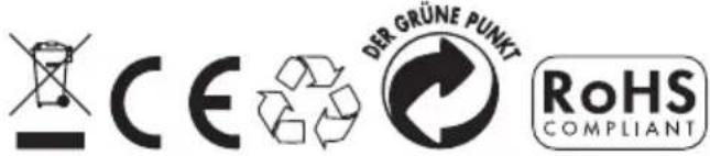 CE DER GRÜNE PUNKT RoHS COMPLIANT