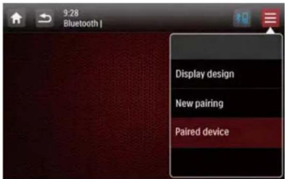 9:28 Bluetooth | Display design New pairing Paired device