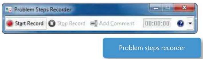 Problem Steps Recorder Start Record Stop Record Add Comment 00:00:00 Problem steps recorder