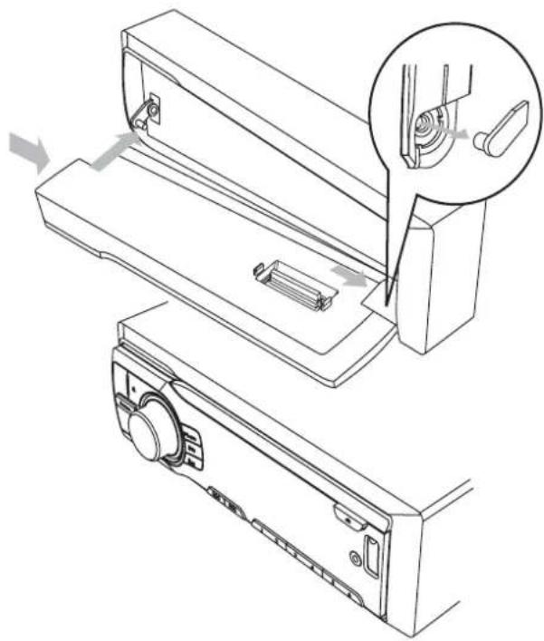 PHILIPS CarStudio CEM210 - Attach the front panel - 1