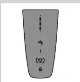 Diagram of a device with labeled ports and icons, including '1', '2', and '(3')' indicating ports or functions.