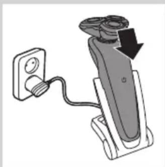 PHILIPS SensoTouch 3D RQ1296 - Зарядка при помощи зарядного устройства - 3