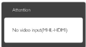 Attention No video input(MHL-HDMI)