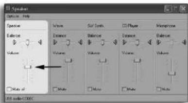Speaker Options Help Speaker Balance Volume Mode of Vance Balance Volume Mode Soft Synth Balance Volume Mode CD Player Balance Volume Mode Hemiprone Balance Volume Mode 35 audio CODE