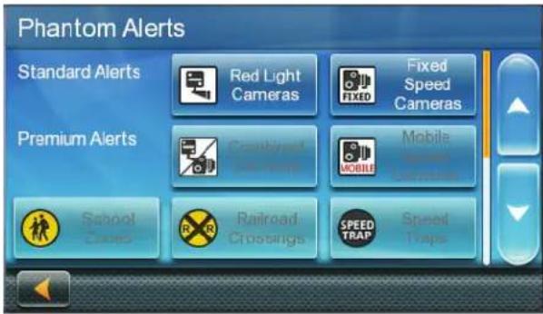 Phantom Alerts Standard Alerts Red Light Cameras Fixed Speed Cameras Premium Alerts Couchyjet Cable clips Mobile Connected Cameras School Ctraps Railroad Crossings SPEED TRAP Speed Traps