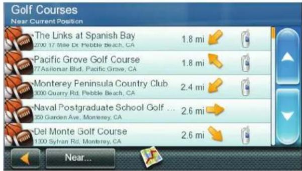 Golf Courses Near Current Position The Links at Spanish Bay 2700 17 Mile Dr. Pebble Beach, CA Pacific Grove Golf Course 77 Asilonar Blvd. Pacific Grove, CA Monterey Peninsula Country Club 3000 Quarry Rd. Pebble Beach, CA Naval Postgraduate School Golf ... 350 Garden Ave. Monterey, CA Del Monte Golf Course 1300 Sylvan Rd. Monterey, CA 1.8 mi 1.8 mi 2.4 mi 2.6 mi 2.6 mi Near...