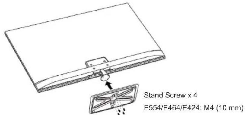 Stand Screw x 4 E554/E464/E424: M4 (10 mm)