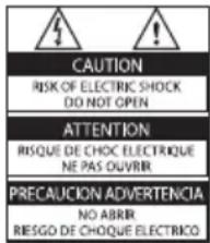 CAUTION RISK OF ELECTRIC SHOCK DO NOT OPEN ATTENTION RISQUE DE CHOCE ELECTRIQUE NE PAS OUVRR PRECAUCION ADVERTENCIA NO ABRIR RIESGO DE CHOQUE ELECTRICO