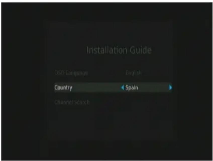 Installation Guide OSD Language English Country Spain Channel Search