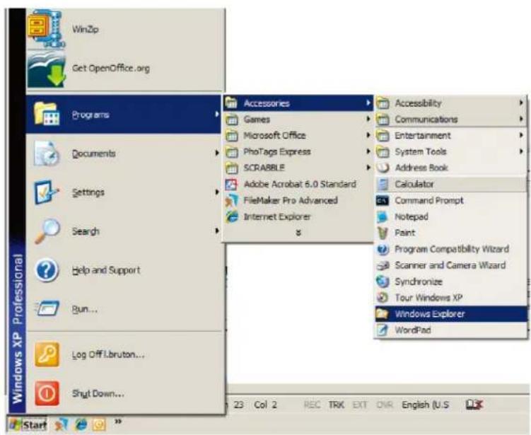 WinZip Get OpenOffice.org Programs Accessories Games Microsoft Office PhoTags Express SCRABBLE Adobe Acrobat 6.0 Standard FileMaker Pro Advanced Internet Explorer 8 Accessibility Communications Entertainment System Tools Address Book Calculator Command Prompt Notepad Paint Program Compatibility Wizard Scanner and Camera Wizard Synchronize Tour Windows XP Windows Explorer WordPad 23 Col 2 REC TRK EXT CNR English (U.S) Start